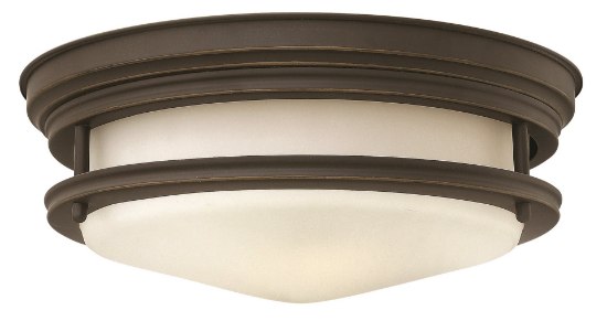 Picture of 60w Foyer Hadley MED Etched Opal Oil Rubbed Bronze Flush Mount