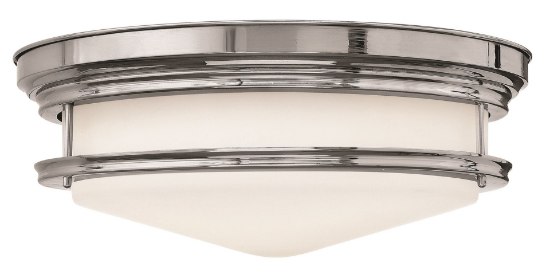 Foto para 48w Foyer Hadley LED Etched Opal Chrome Flush Mount