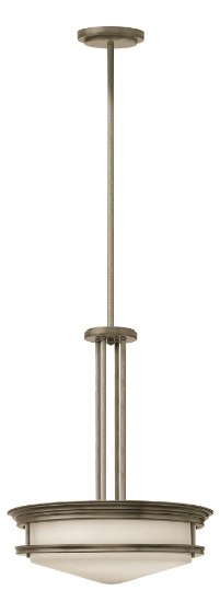 Foto para 100w Foyer Hadley MED Etched Opal Antique Nickel Inverted Pendant