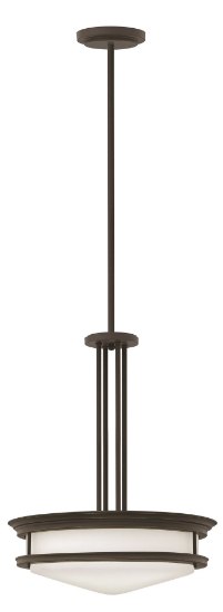 Foto para 26w Foyer Hadley GU24 Etched Opal Oil Rubbed Bronze Inverted Pendant