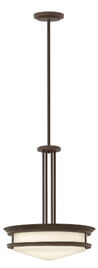 Picture of 64w Foyer Hadley LED Etched Opal Oil Rubbed Bronze Inverted Pendant