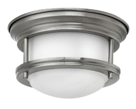 Picture of 16w Foyer Hadley LED Etched Opal Antique Nickel Flush Mount