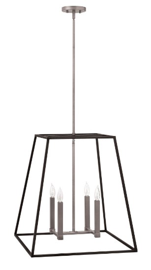 Picture of 60w Foyer Fulton CAND Aged Zinc Stem Hung Pendant