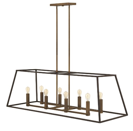 Picture of 60w Foyer Fulton CAND Bronze Stem Hung Linear