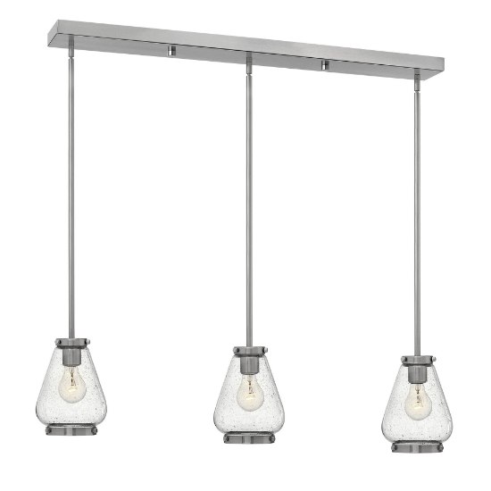 Picture of 100w Pendant Finley MED Clear Seedy Brushed Nickel Pendant Pairings