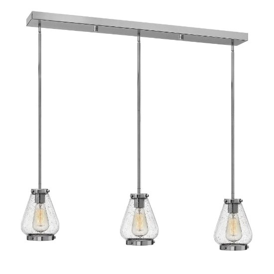 Picture of 100w Pendant Finley MED Clear Seedy Chrome Pendant Pairings