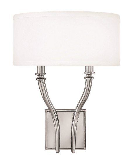 Foto para 60w Sconce Surrey CAND Polished Nickel Two Light Sconce