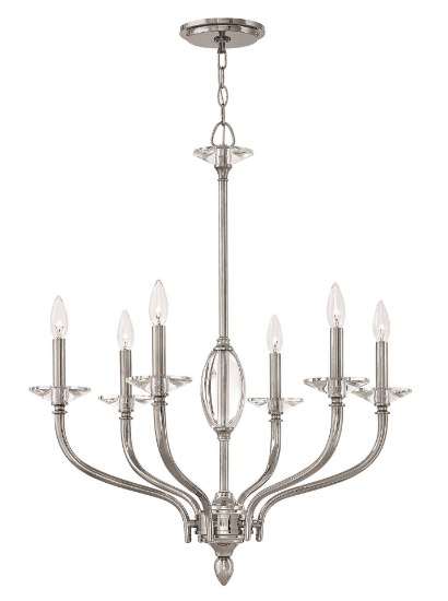 Picture of 60w Chandelier Surrey CAND Polished Nickel Single Tier