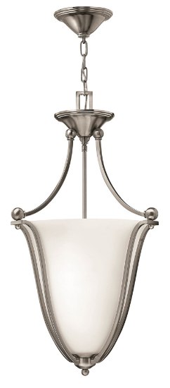 Picture of 60w Foyer Bolla CAND Etched Opal Brushed Nickel Inverted Pendant