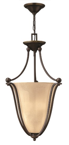 Picture of 60w Foyer Bolla CAND Light Amber Seedy Olde Bronze Inverted Pendant