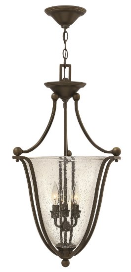 Picture of 60w Foyer Bolla CAND Clear Seedy Olde Bronze Inverted Pendant