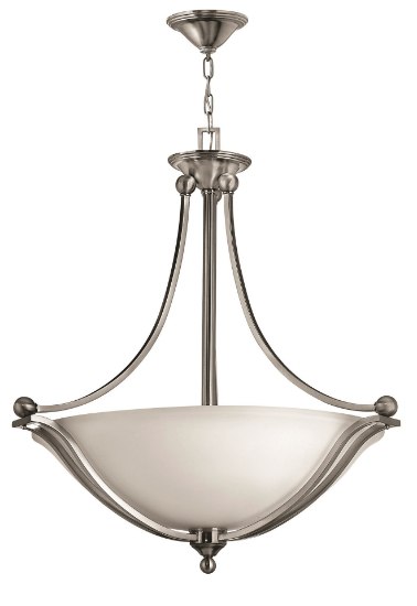 Picture of 75w Foyer Bolla MED Etched Opal Brushed Nickel Inverted Pendant