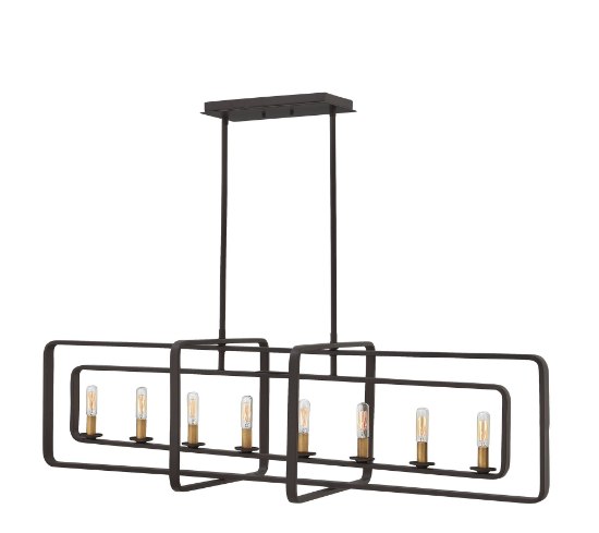 Foto para 60w Foyer Quentin CAND Buckeye Bronze Stem Hung Linear