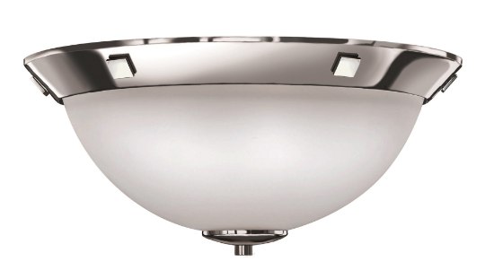 Picture of 60w Bath Flush Mount MED Etched Glass Chrome