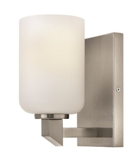 Picture of 100w Bath Skylar MED Etched Opal Brushed Nickel Bath Sconce