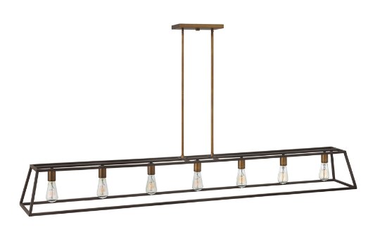 Picture of 100w Chandelier Fulton MED Bronze Stem Hung Linear