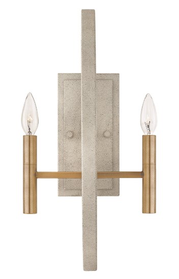 Picture of 60w Sconce Euclid CAND Cement Gray Two Light Sconce