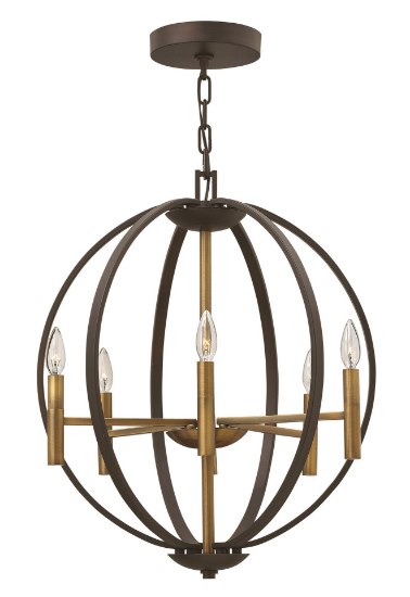 Picture of 60w Chandelier Euclid CAND Spanish Bronze Single Tier Foyer