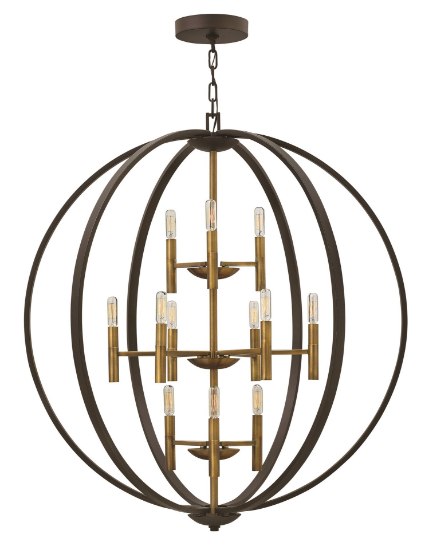 Foto para 60w Foyer Euclid CAND Spanish Bronze Three Tier Foyer