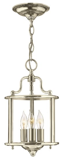 Picture of 60w Foyer Gentry CAND Clear Rounded Panels Polished Nickel Single Tier Foyer