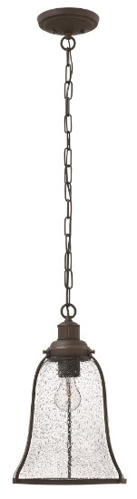 Foto para 100w Mini-Pendant Marlowe MED Clear Seedy Oil Rubbed Bronze