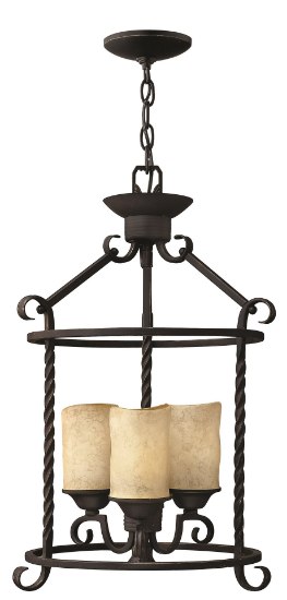 Foto para 60w Foyer Casa CAND Antique Scavo Olde Black Three Light Foyer