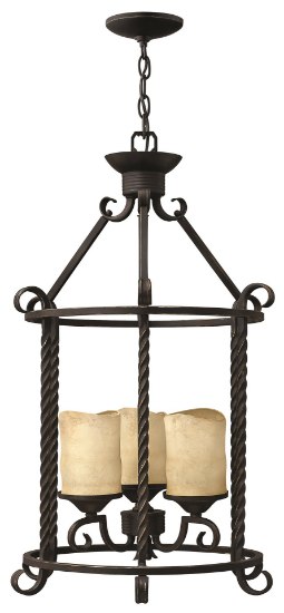 Picture of 100w Foyer Casa MED Antique Scavo Olde Black Three Light Foyer