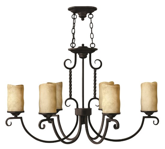 Picture of 100w Chandelier Casa MED Antique Scavo Olde Black Single Tier