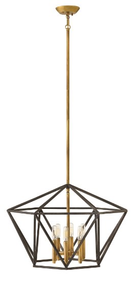 Picture of 60w Chandelier Theory CAND Aged Zinc Single Tier Stem Hung