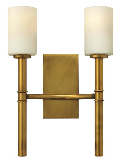 Foto para 100w Sconce Margeaux MED Etched Opal Vintage Brass Two Light Sconce