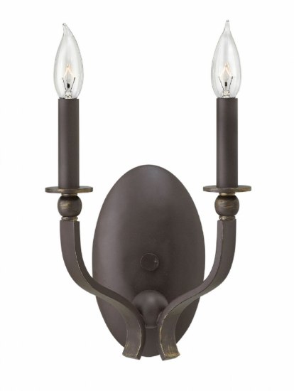 Foto para 60w Sconce Rutherford CAND Oil Rubbed Bronze Two Light Sconce