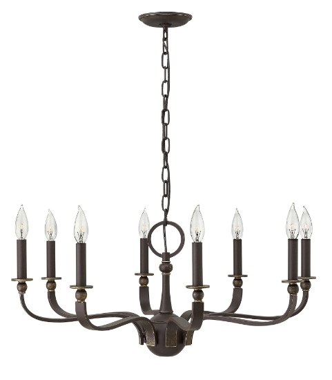 Foto para 60w Chandelier Rutherford CAND Oil Rubbed Bronze Single Tier