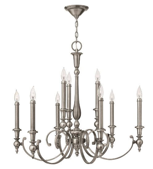 Picture of 60w Chandelier Yorktown CAND Antique Nickel Two Tier