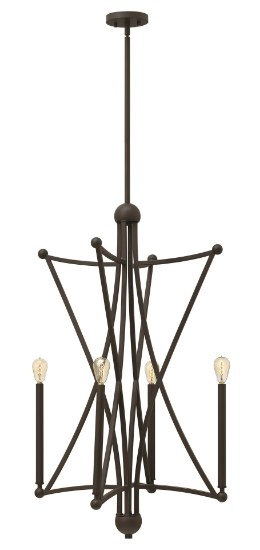 Picture of 60w Foyer Stella CAND Oil Rubbed Bronze Stem Hung Foyer