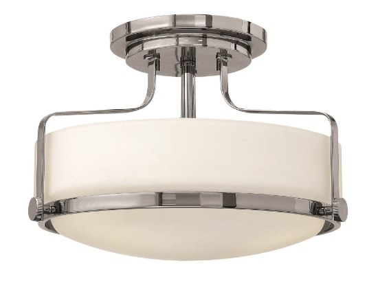 Picture of 100w Foyer Harper MED Etched Opal Chrome Semi-flush Mount