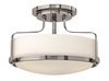 Picture of 32w Foyer Harper LED Etched Opal Chrome Semi-flush Mount