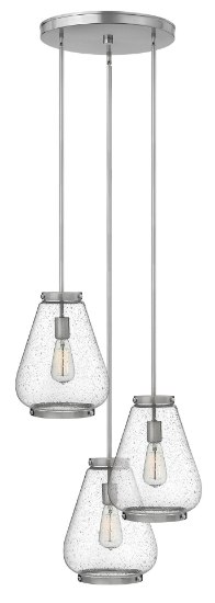 Foto para 100w Pendant Finley MED Clear Seedy Brushed Nickel Pendant Pairings