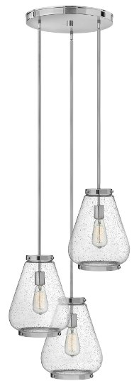 Picture of 100w Pendant Finley MED Clear Seedy Chrome Pendant Pairings