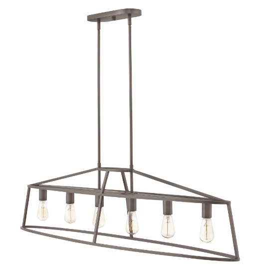 Picture of 100w Chandelier Middleton MED Graphite Bronze Stem Hung Linear