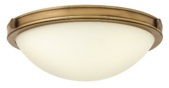 Picture of 40w Foyer Maxwell MED Etched Opal Heritage Brass Flush Mount