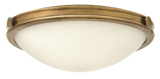 Picture of 60w Foyer Maxwell MED Etched Opal Heritage Brass Flush Mount