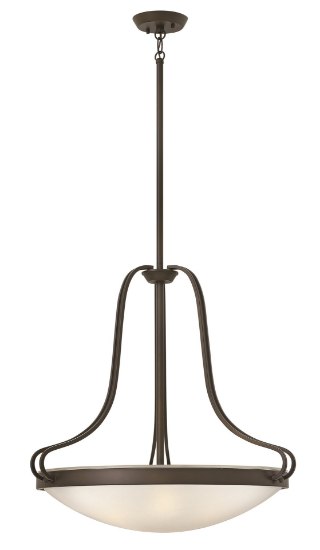 Foto para 100w Foyer Paxton MED Clear Etched Olde Bronze Inverted Pendant