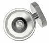 Picture of 60w Sconce Meridian G-9 Thick Faceted Clear Inside Etched Brushed Nickel