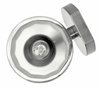 Picture of 60w Foyer Meridian G-9 Thick Faceted Clear Inside Etched Brushed Nickel Semi-flush Mount