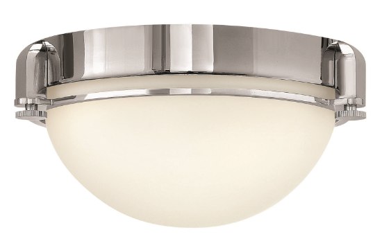 Picture of 60w Foyer Logan MED Etched Opal Chrome Flush Mount