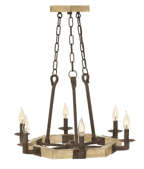 Picture of 60w Chandelier Wyatt CAND Iron Rust Single Tier