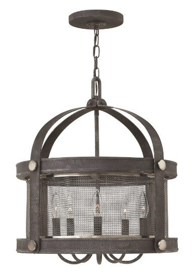 Picture of 60w Chandelier Holden CAND Aged Zinc Single Tier Foyer