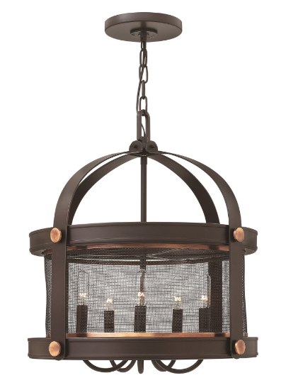 Foto para 60w Chandelier Holden CAND Buckeye Bronze Single Tier Foyer