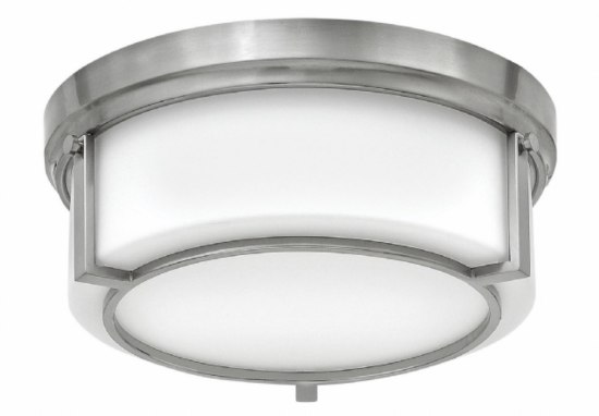 Foto para 60w Foyer Weston MED Etched Opal Brushed Nickel Flush Mount