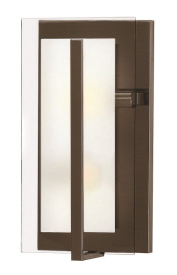 Picture of 60w Sconce Latitude CAND Clear Beveled Inside-Etched Oil Rubbed Bronze Two Light Sconce